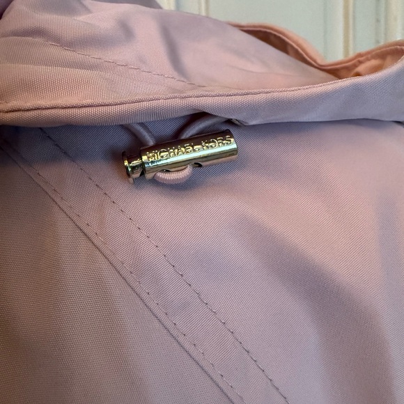 Women's Michael Kors Light Pink Hooded Rain Jacket Sz S - Picture 5 of 15